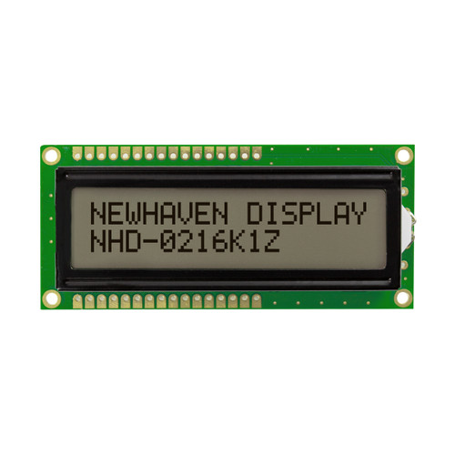 LCD 2x16 Zeichen FSTN + Bernsteinfarbene Hintergrundbeleuchtung - Anzeige vorne AUS