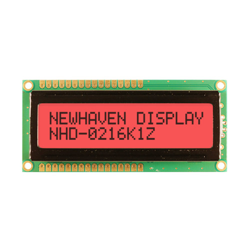 LCD 2x16 Character FSTN + Red backlight display front ON