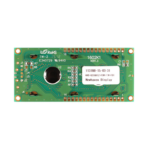 LCD 2x16 Character FSTN + Witte backlight-display PCB terug