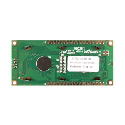 LCD 2x16 caracteres FSTN + RGB backlight-display PCB de volta