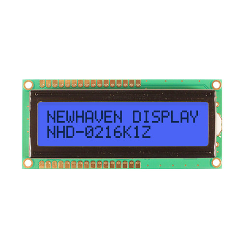 LCD 2x16 Character FSTN + Blue backlight-display front ON