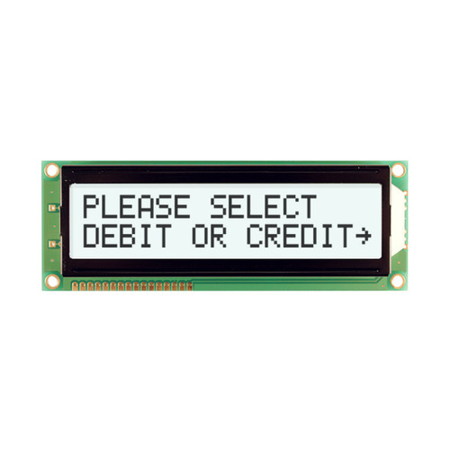 LCD 2x16 Character FSTN + White backlight display front ON