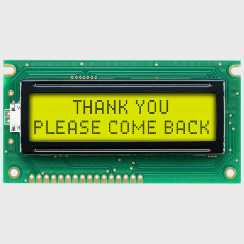 16x2 Character LCD | STN+ Yellow/Green Display BZ with Yellow
