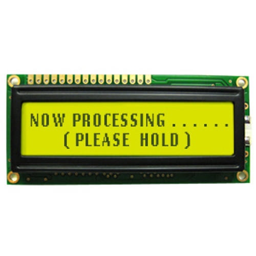 2x20 Character LCD STN Yellow/Green with Y/G Backlight Front On