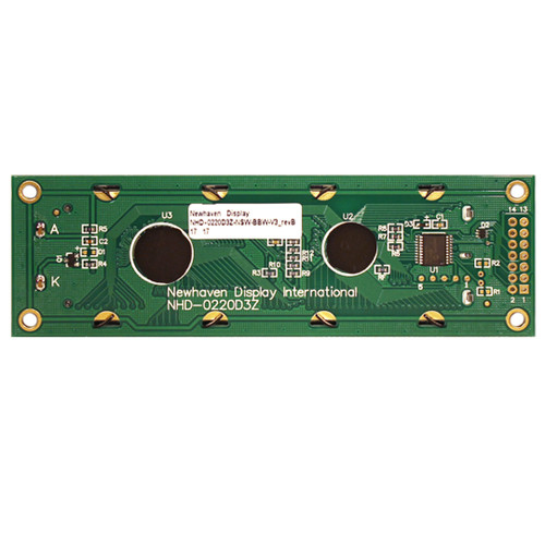 2x20 Caracteres Serial LCD STN Azul con Retroiluminación Blanca PCB Trasera