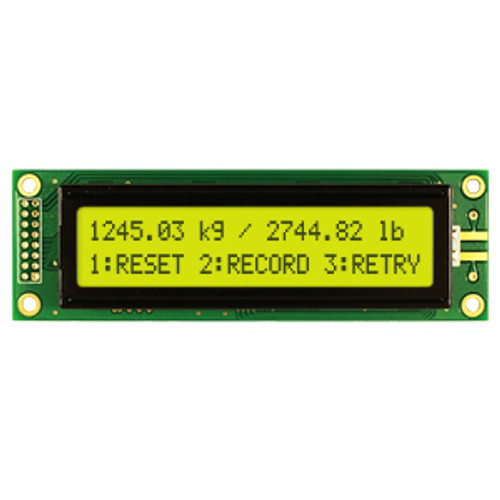 2x24 Character LCD STN Yellow/Green with Y/G Backlight Front On