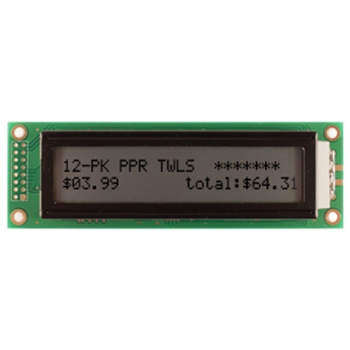 2x24 caracteres LCD FSTN+ Luz de fundo branca FSTN