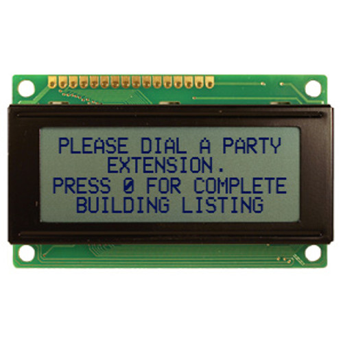 4x20 Zeichen LCD STN Grau mit gelber/grüner Hintergrundbeleuchtung Vorderseite Aus