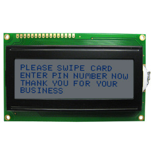 20x4 Character LCD STN Gray with Blue Backlight Front Off