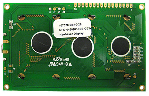 20x4 Character LCD STN Gray with Blue Backlight PCB Back