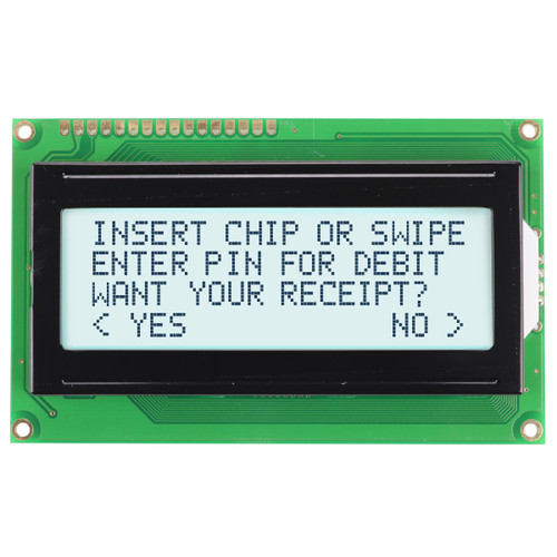 4x20 Character LCD FSTN with White Backlight Front On