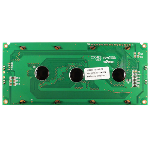 20x4 Character LCD STN Gray with White Backlight PCB Back