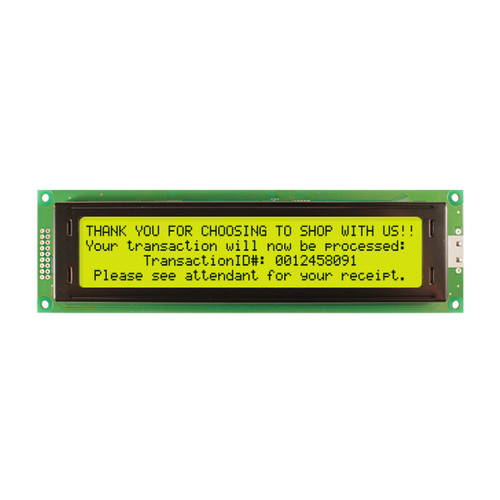 Módulo LCD de 4x40 caracteres STN+ Amarillo/Verde con retroiluminación YG frontal ON