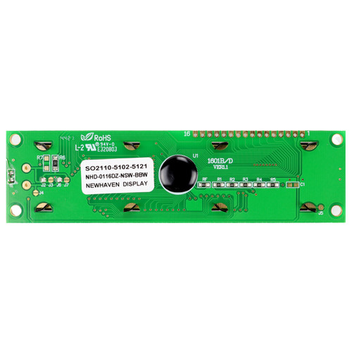 1x16 LCD Character STN- Blue with White Backlight Display back PCB