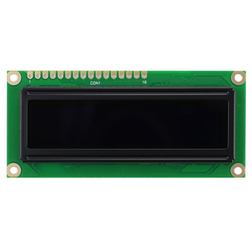 Blue 2x16 character OLED module front OFF