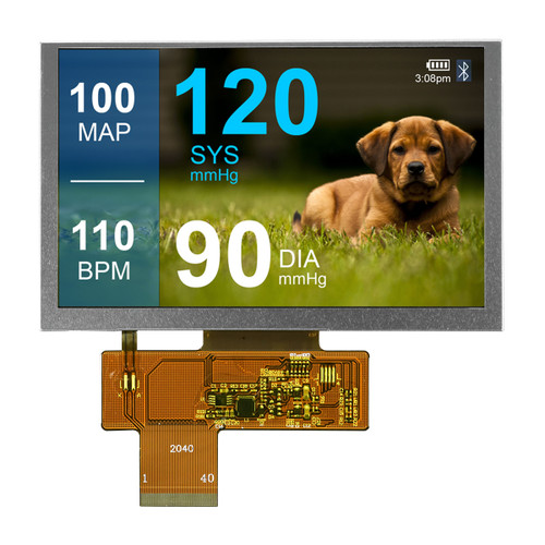 5.0 inch Sunlight Readable TFT display front ON