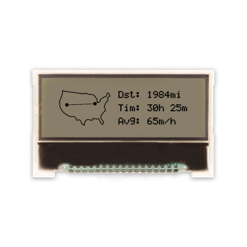 COG 128x32 Grafik-LCD FSTN+ Weißes Display mit Hintergrundbeleuchtung Front OFF