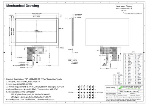 Bestektekening voor NHD-7.0-1024600AF-LSXP-CTP