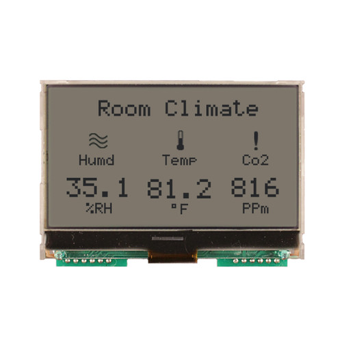 COG 128x64 그래픽 LCD FSTN+ 블루 백라이트 디스플레이 전면 꺼짐