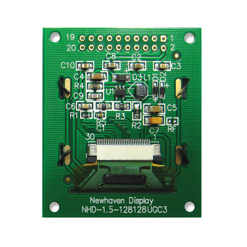 1.5 inch Full Color OLED Module PCB terug