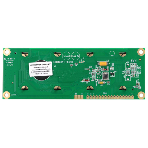 OLED 2x16 znaków zielony moduł PCB z tyłu