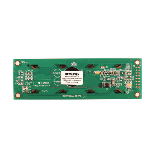 Yellow 20x2 character OLED display PCB back