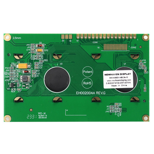 20x4 character blue OLED module back PCB