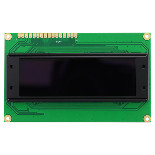 4x20 character blue OLED module front OFF