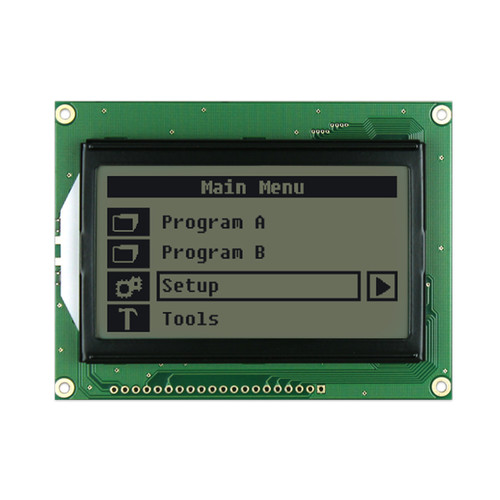 128x64 グラフィックLCD FSTN+ ホワイトバックライトディスプレイ フロントOFF