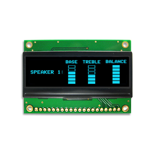 2,23 cala Blue Graphic OLED Module front ON