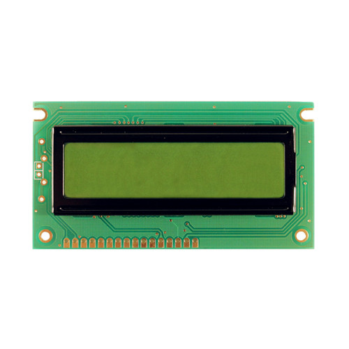 LCD 2x16 caracteres STN + visor amarelo/verde OFF