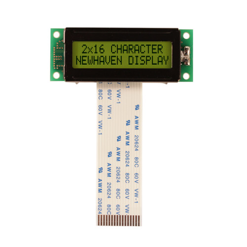 LCD 2x16 Character Yellow/Green Backlight Display Front OFF
