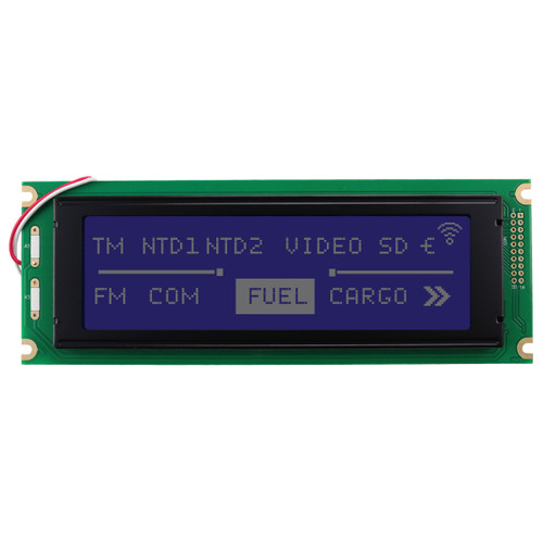 240x64 Graphic LCD STN- Blue with White Backlight Display front OFF