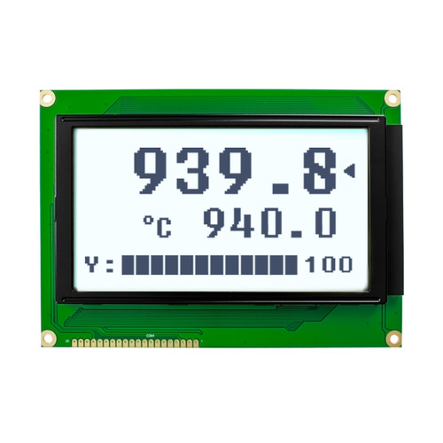 240x128 Graphic LCD FSTN+ White Backlight Display front ON