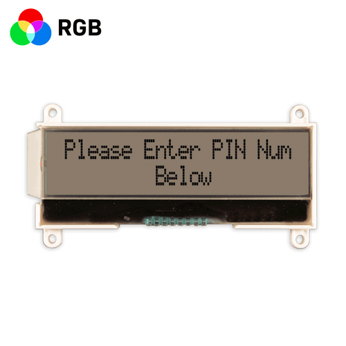 Módulo LCD COG 2x20 caracteres FSTN+ RGB retroiluminado colores