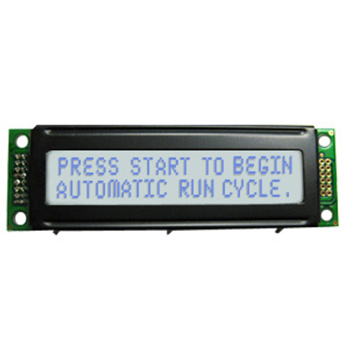 2x20 Character LCD STN Gray with White Backlight Front On