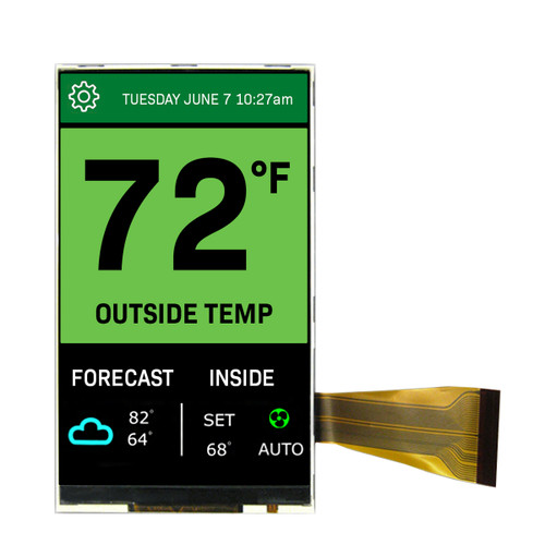 Display TFT da 4,3 pollici IPS in modalità ritratto, anteriore ON