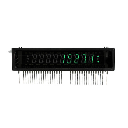 VFD 1x9 Character Glass 7 segment Display front ON