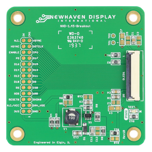 1.45 inch Color OLED Glass Breakout Board front