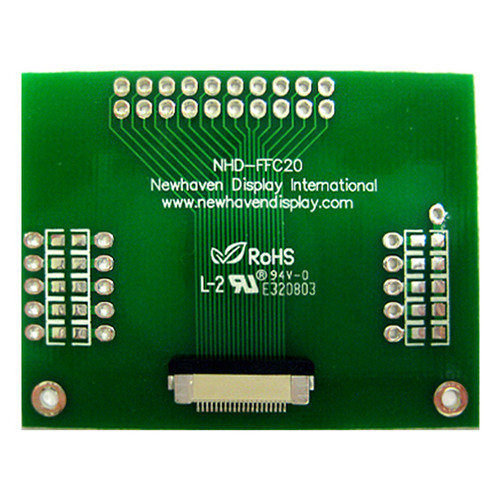20-Pin 0.5mm Pitch FFC Connector Breakout Board front