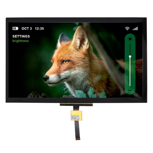 Pantalla TFT capacitiva LVDS IPS de 10,1 pulgadas frontal ON