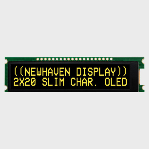 Yellow 20x2 Character Slim OLED Module