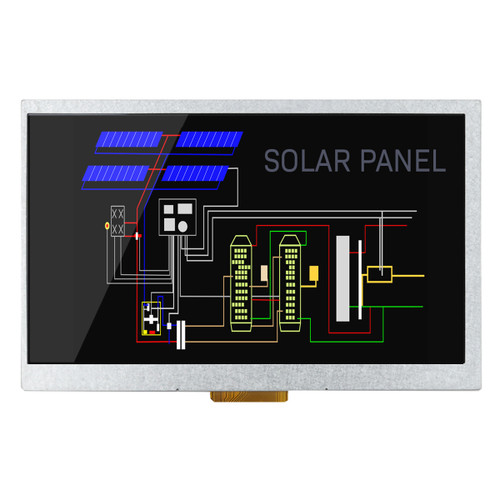 7" IPS TFT LCD Display front screen ON cropped