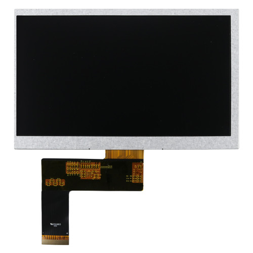 Front view of an inactive 7-inch TFT LCD with an attached 40-pin FFC.