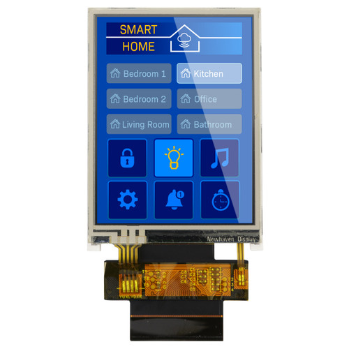 2.4" Standard TN TFT LCD with resistive touchscreen front