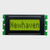 Front view of an unlit 8x1 character LCD with a STN+ yellow-green screen showing the word Newhaven in dark text.