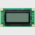 Front view of an unlit 8x2 character LCD with a blank STN+ gray screen.