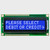 Front view of a 16x2 character LCD with backlit white text on a blue background, showing a payment processing message.