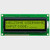 Front view of an unlit 16x2 character LCD with an STN+ yellow-green screen showing a password input prompt in dark text.