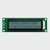 Front view of an unlit 20x2 character LCD with an STN+ gray screen showing payment instructions in dark text.